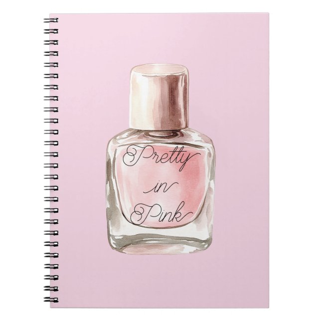 Carnet Vernis à Ongles Rose Élégant (Devant)