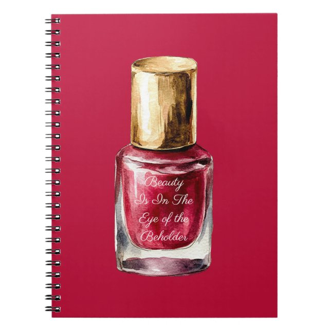 Carnet Vernis à Ongles Rouge Beauté est citation (Devant)