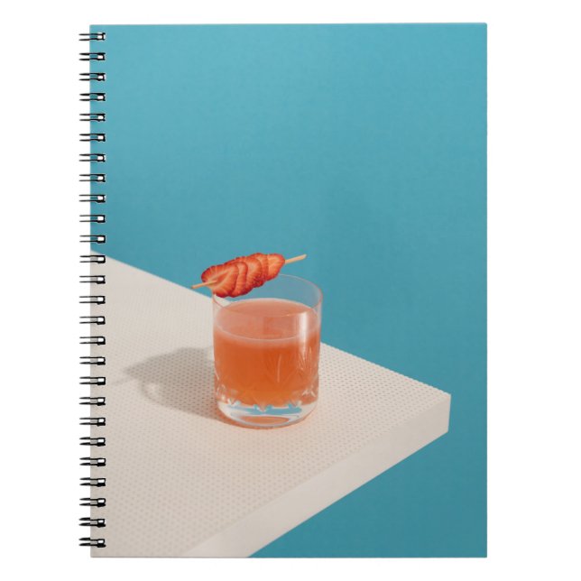 Carnet Verre à boire transparent avec liquide brun (Devant)