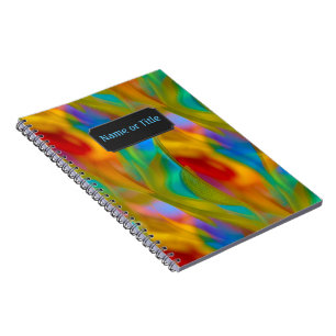 Carnet Verre coloré arc-en-ciel 'Flames' - nom / titre pr