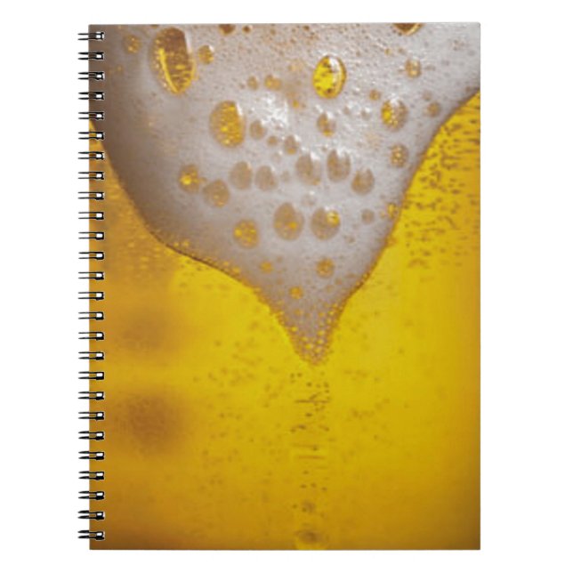Carnet Verre de bière avec bulles et mousse (Devant)