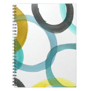 Carnet Verrouillage des cercles jaunes et bleus