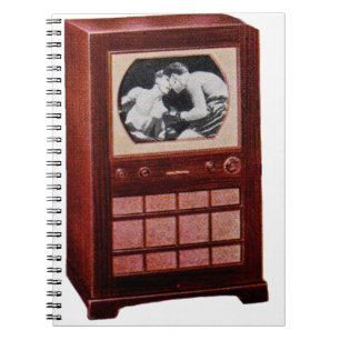 Carnet vers 1951 téléviseur diffusant la boxe