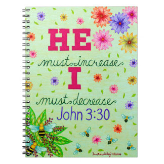 Carnet Vers floral savoureux de bible de typographie sur