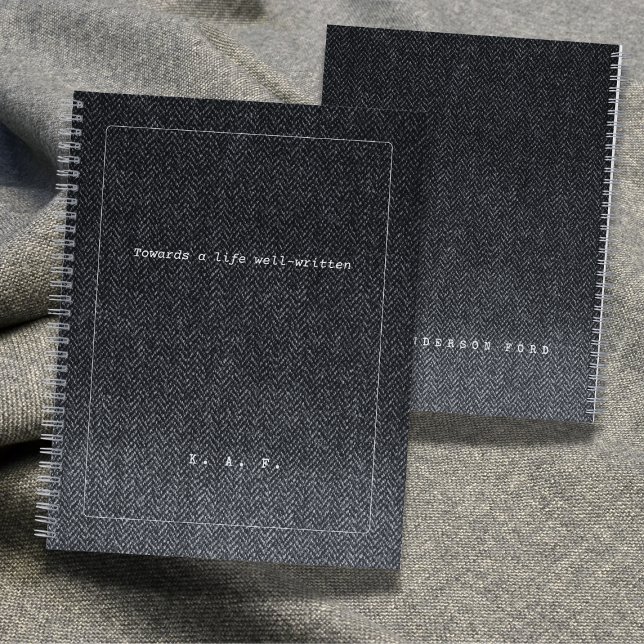 Carnet 'Vers une vie bien écrite' Remise de diplôme Tweed (Créateur téléchargé)