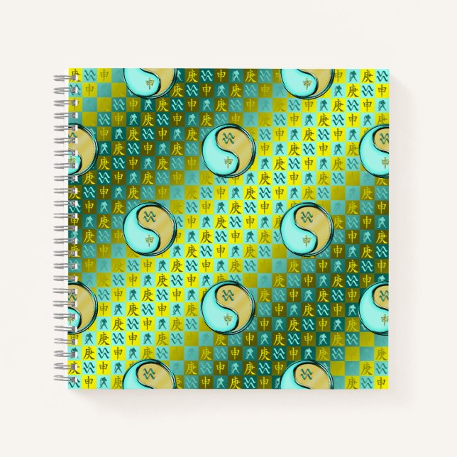 Carnet Verseau & Singe Métallique (Devant)