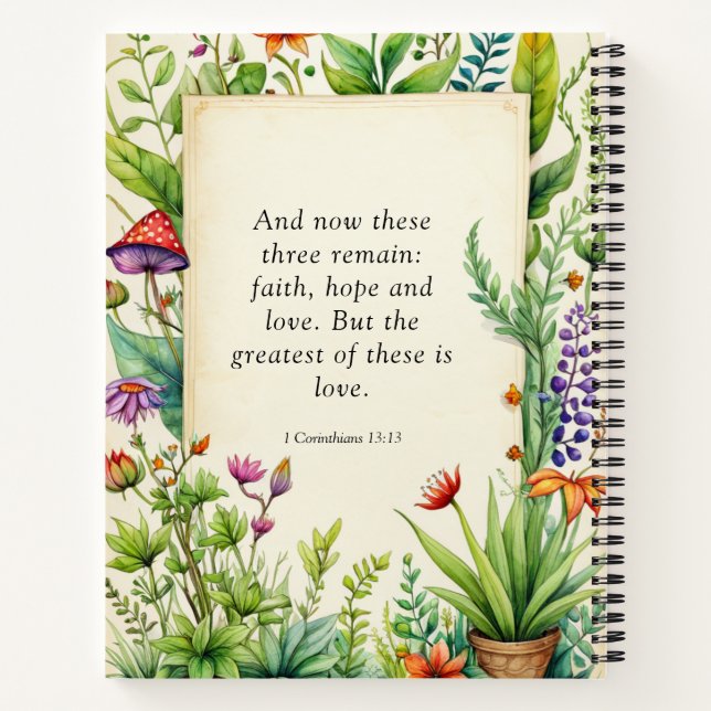 Carnet Verset de la Bible 1 Corinthiens 13:13 (Dos)