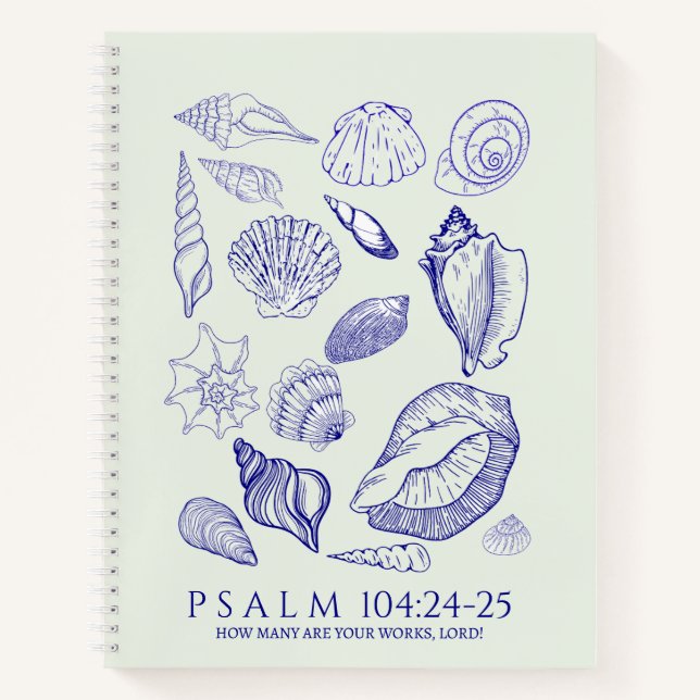Carnet Verset de la Bible coquillage (Devant)