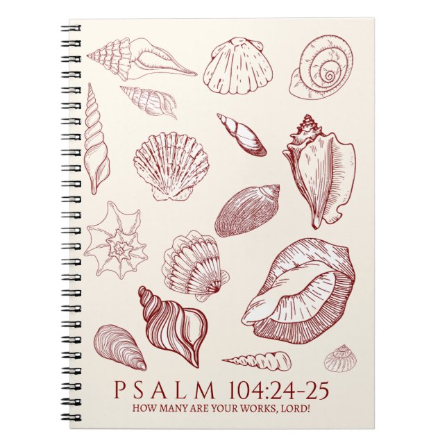 Carnet Verset de la Bible coquillage (Devant)
