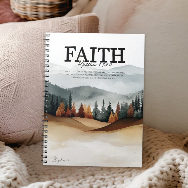 Carnet Verset de la Bible Matthieu 17:20 Nature (Créateur téléchargé)
