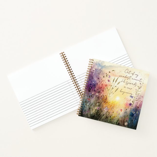 Carnet Verset Fleur sauvage couleur Christian (Intérieur)