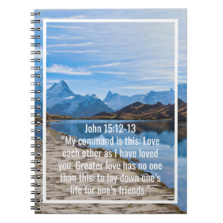 Carnet Versets bibliques personnalisés, citations et mots
