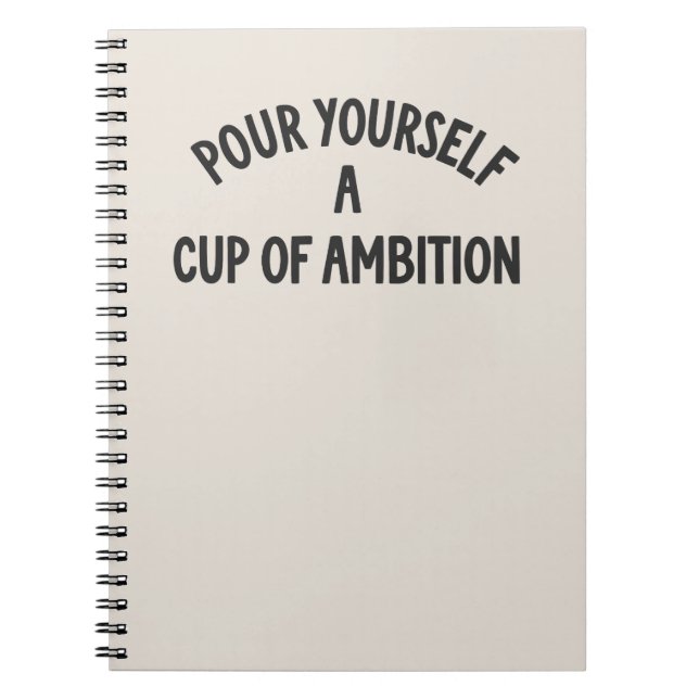 Carnet Versez-vous une tasse d'ambition citation (Devant)