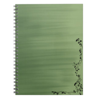 Carnet Vert avec Accent Floral – Journal de Style