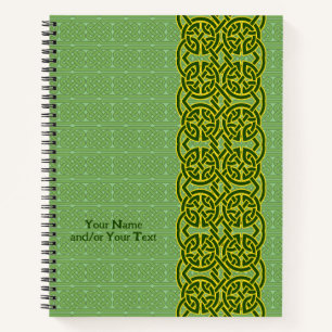 Carnet vert avec Motif de style celtique