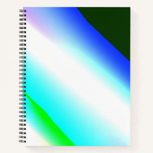 Carnet Vert bleu arc-en-ciel texture abstraite motif art
