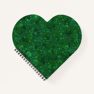Carnet Vert, confetti, parties scintillant