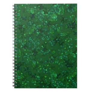 Carnet Vert, confetti, parties scintillant