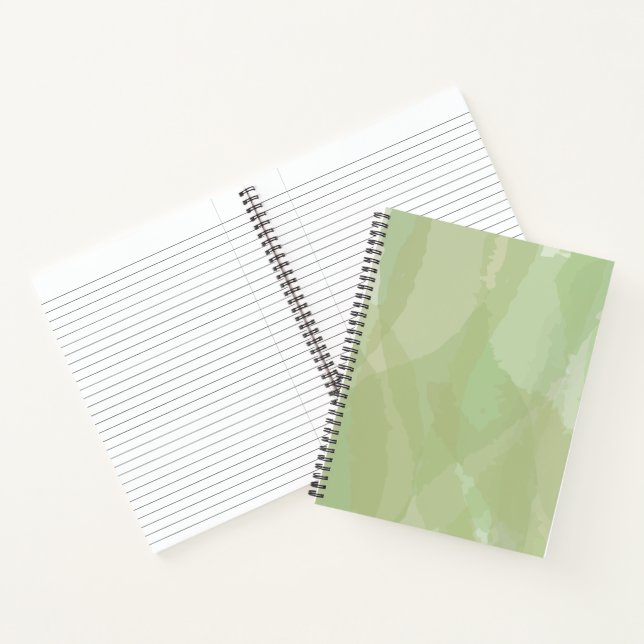 Carnet Vert, cool, aquarelle tendance motif abstrait (Intérieur)