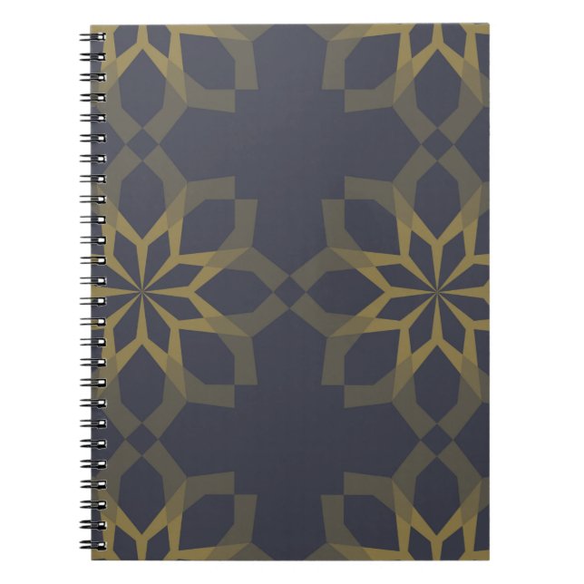 Carnet Vert, cool, unique, abstraction fleur tendance (Devant)