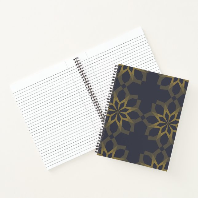 Carnet Vert, cool, unique, abstraction fleur tendance (Intérieur)