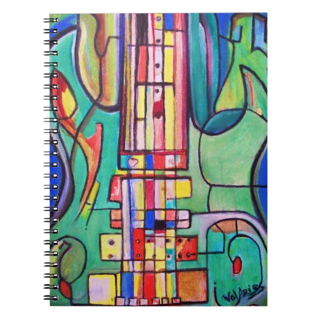Carnet vert de guitare électrique par ValAries (Devant)