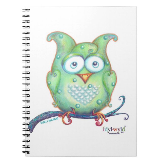 carnet vert de hibou (Devant)