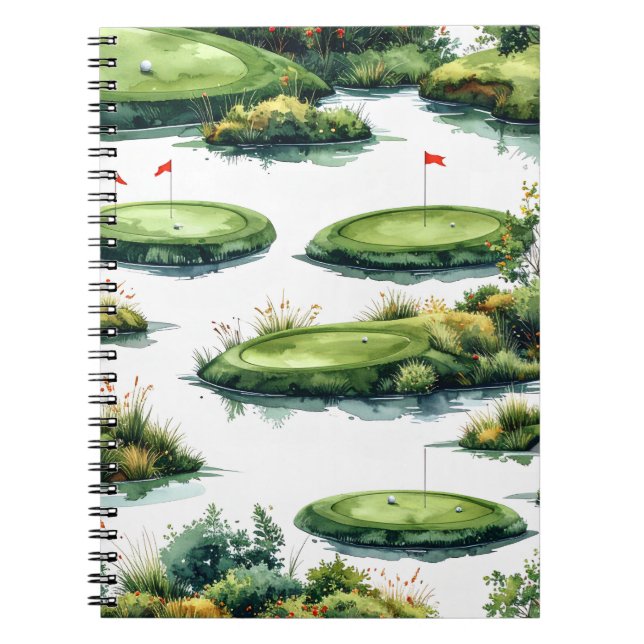Carnet Vert de putting de golf (Devant)