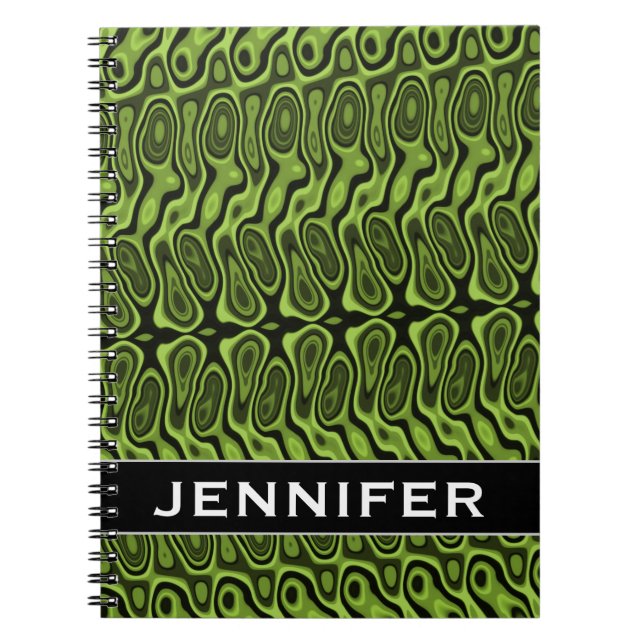Carnet Vert de résumé Liquide-Comme le motif de tache + (Devant)
