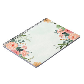 Carnet vert floral