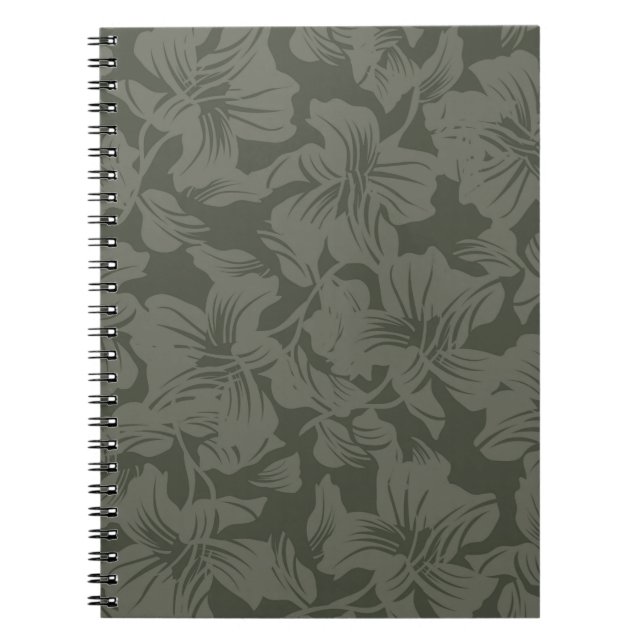 Carnet Vert Floral sans couture motif fond abstrait, (Devant)