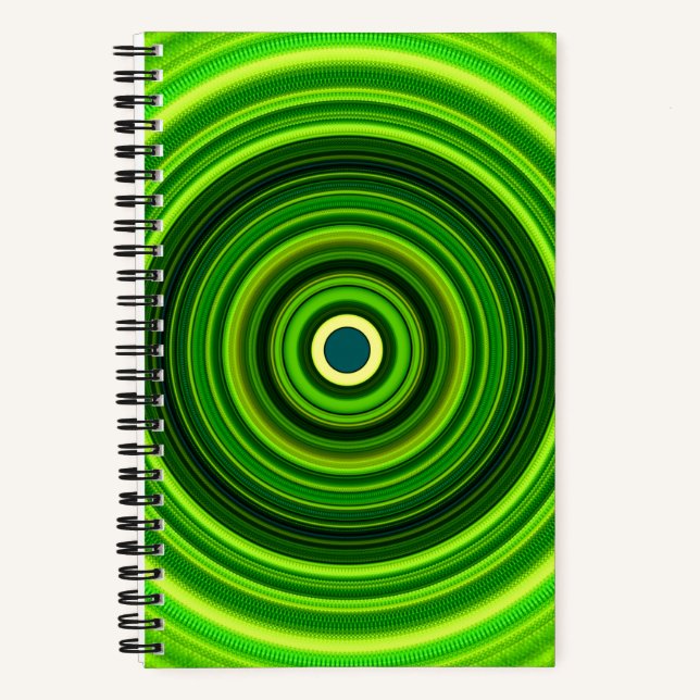 Carnet Vert géométrique Mandala-25436 (Recto)