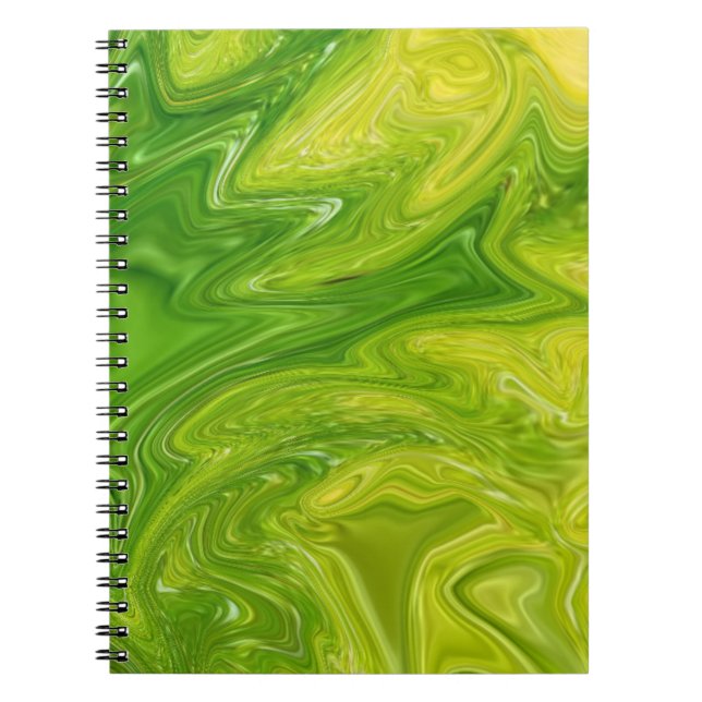 Carnet Vert jaune abstrait pour une humeur positive (Devant)