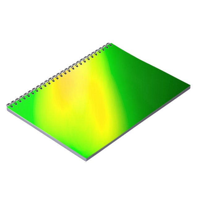 Carnet vert jaune ombré clair Double Rayure Lunar (Côté gauche)