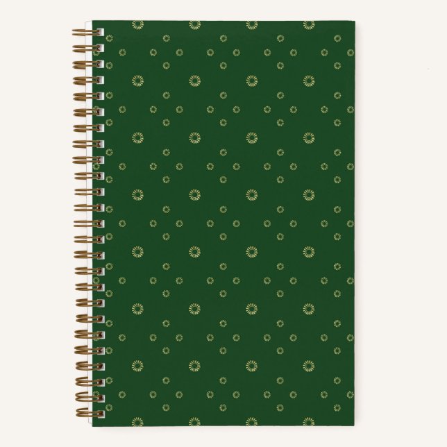 Carnet Vert Kelly | Soleil Zinnia Doré (Recto)