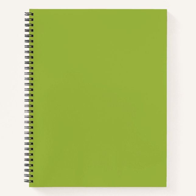 Carnet Vert lime modéré (couleur unie) jaune-vert (Devant)