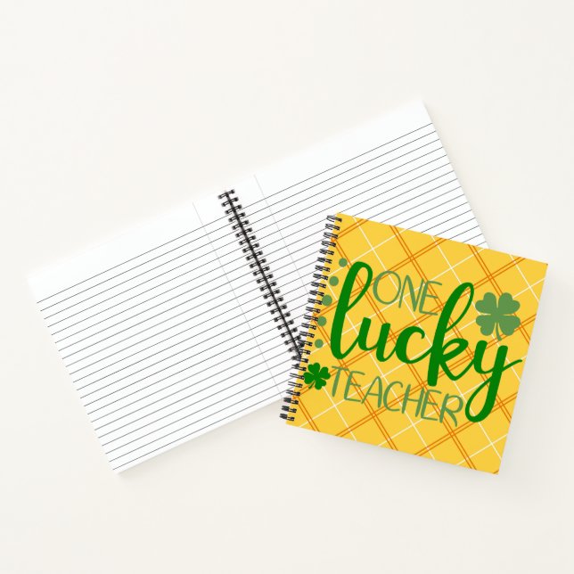 CARNET VERT ORANGE JAUNE UN PROFESSEUR CHANCEUX (Intérieur)