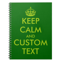 Carnet vert pomme Conserver le calme | Texte perso