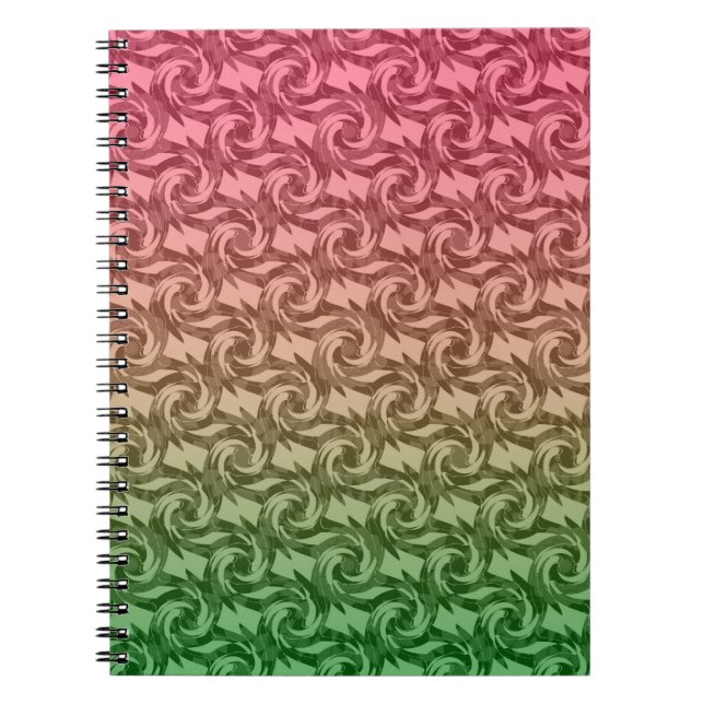 Carnet Vert rose gradient (Devant)