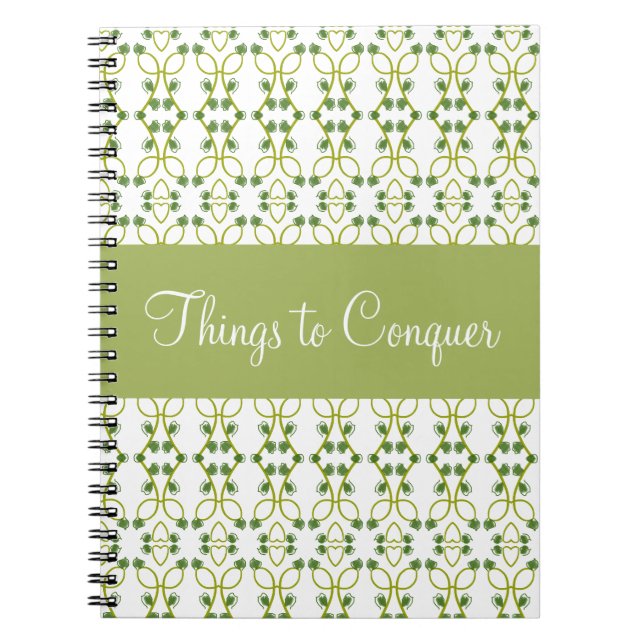 Carnet Vert Sage Avec Blanc (Devant)