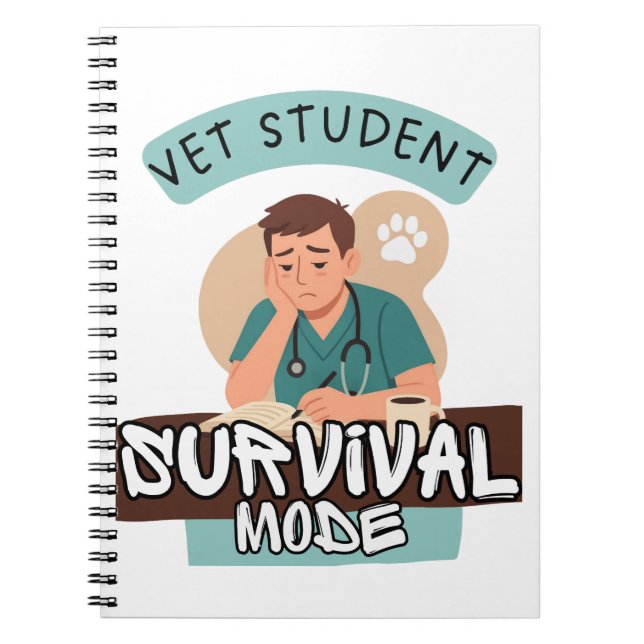 Carnet Vet Student Survival Mode – Vet Student Design (Devant)