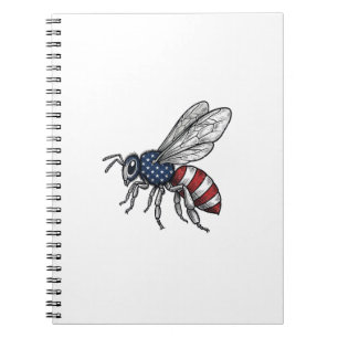 Carnet Vêtement graphique vectoriel abeille patriotique v