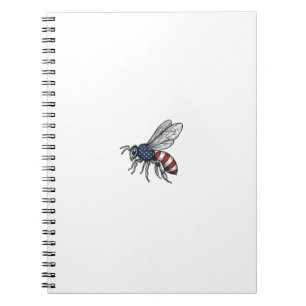 Carnet Vêtement graphique vectoriel abeille patriotique v
