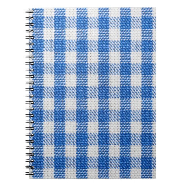 Carnet Vêtements de table recouverts de blanc bleu. (Devant)