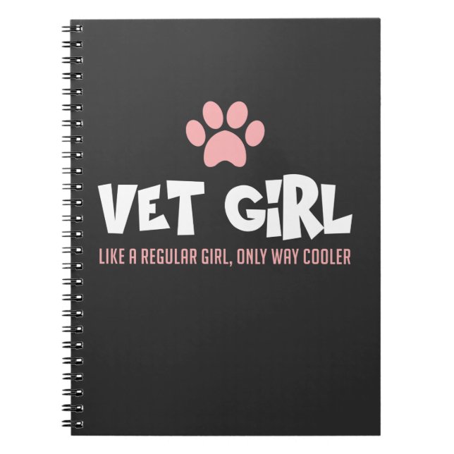 Carnet Vétérinaire mignonne fille Vet Tech Femme Amoureux (Devant)
