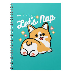 Carnet Vibes Corgi Butt et Nap - Joli chien couché