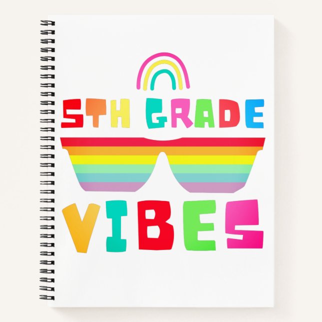 Carnet Vibes de 5e année Retour à l'école Enseignant & Él (Devant)