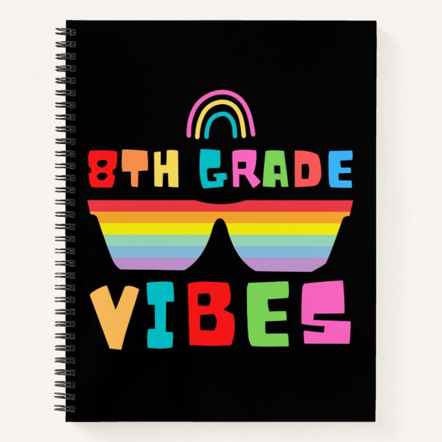 Carnet Vibes de 8e année Retour à l'école Enseignant & Él (Devant)