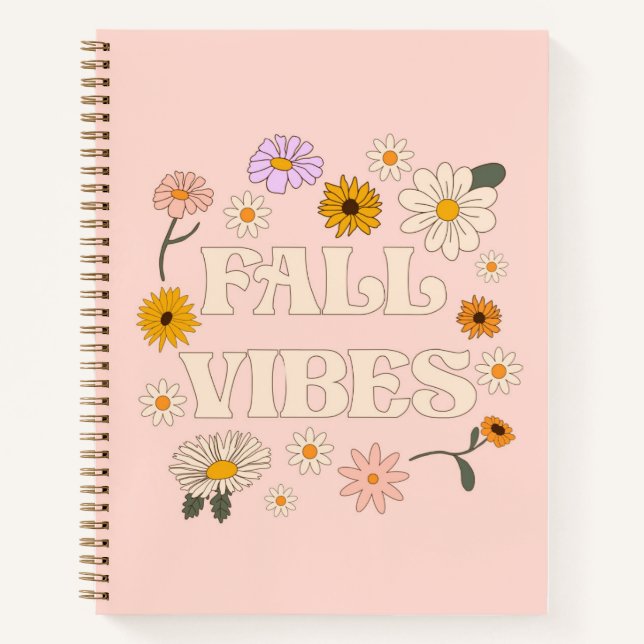 Carnet Vibes de automne roses (Devant)