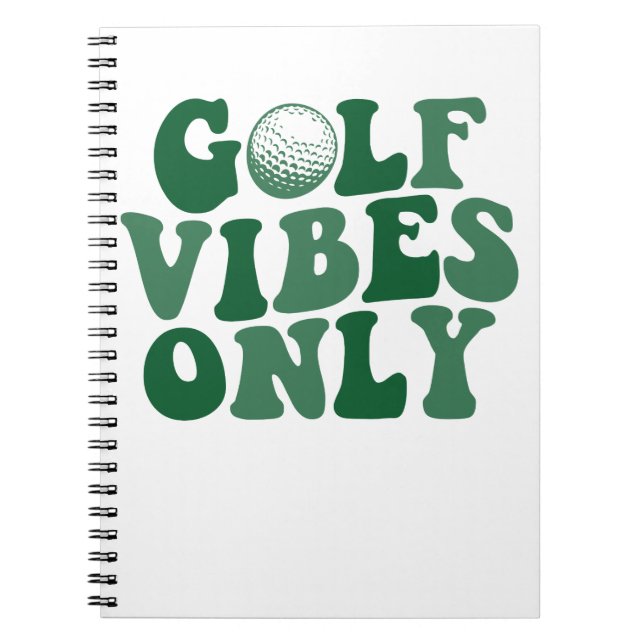 Carnet Vibes De Golf Seulement, Lover De Golf (Devant)